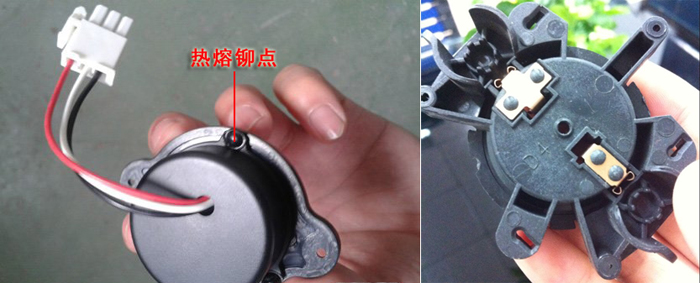 實(shí)心塑料柱熱鉚圖片
